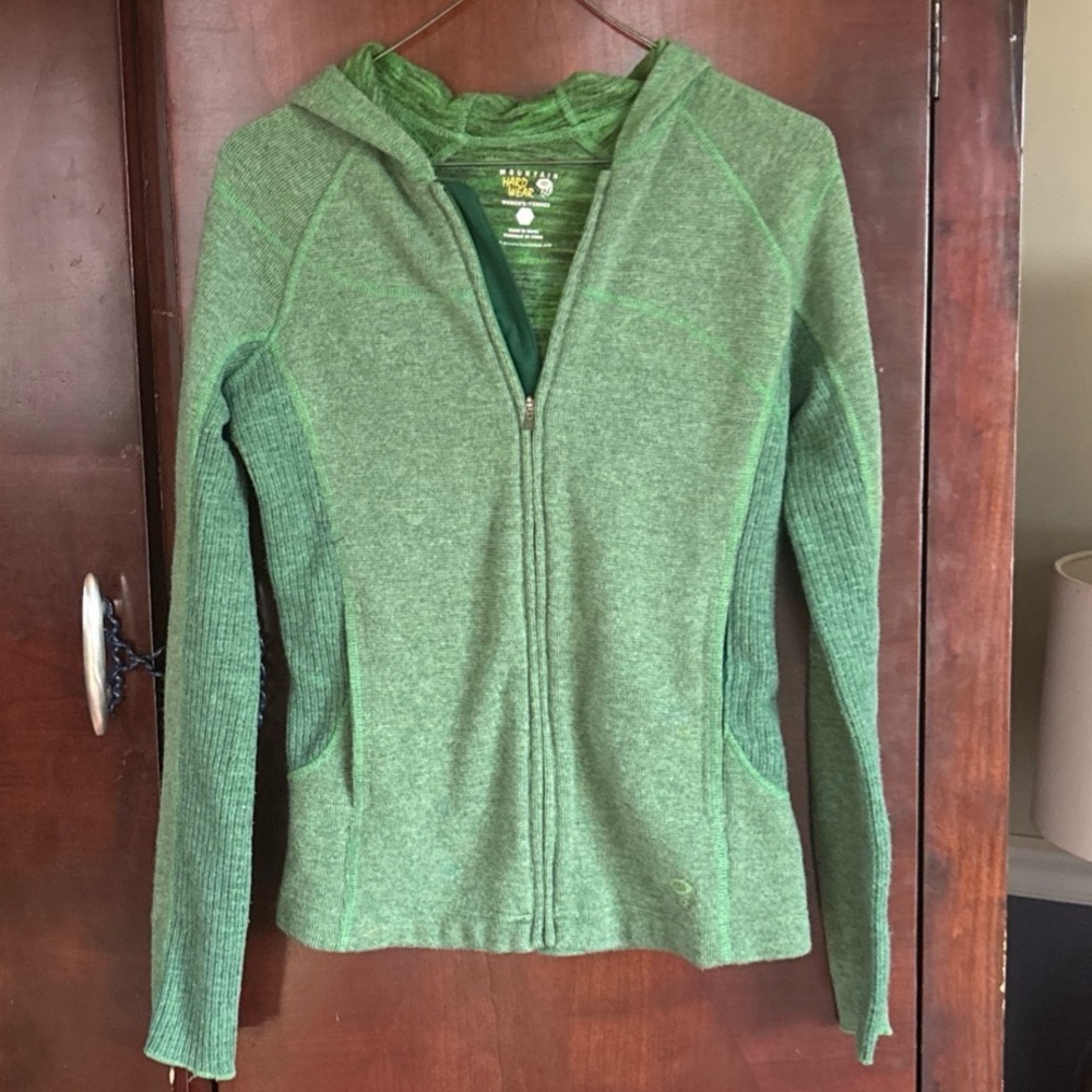 Mountain Hardware wool blend Green Zip-Up Hoodie XS